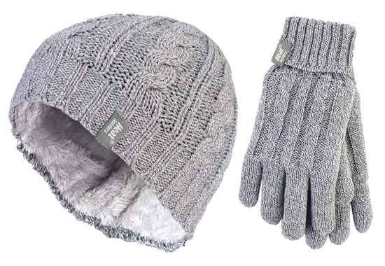 Heat Holders - Damesmuts en handschoenenset voor de winter - Lichtgrijs - Image 1
