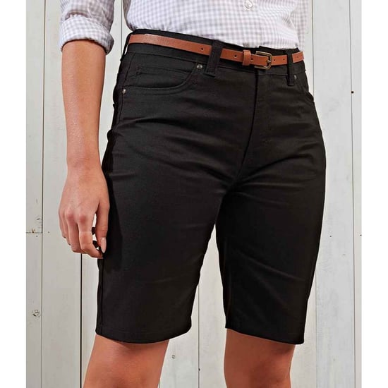Premier Dames/Dames Performance Casual Shorts (Zwart) - Image 2