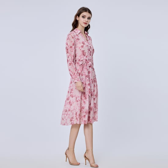 Bloemenprint shirt-jurk - Image 2