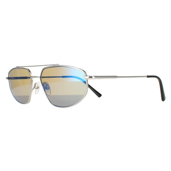 Serengeti Rectangle Mens Shiny Silver Mineral Polarized 555nm Blue Marlon
