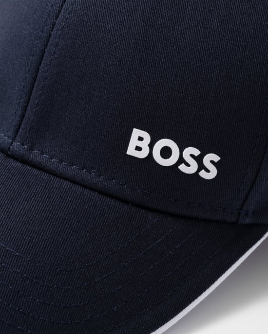 Accessories Boss Bold Logo Print Cap in Dark Blue - Image 4