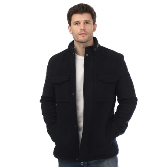 Heren Ted Baker Knowl Funnel Neck Field Jacket in Navy - Image 1