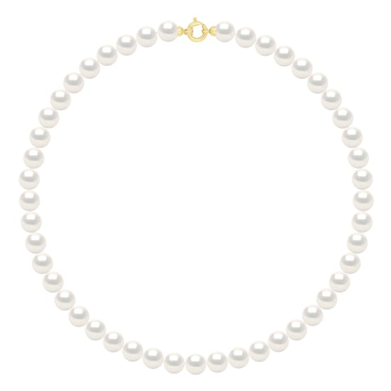 Necklace Row Princess of Real Cultured Freshwater Pearls Round 8-9 mm