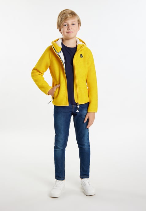 Schmuddelwedda Gebreide fleeceblouse Jongens Donkergeel gemêleerd - Image 2