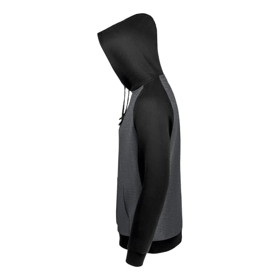 SOLS Unisex Seattle Hoodie voor volwassenen (Zwart/Charcoal grijs gemêleerd) - Image 3