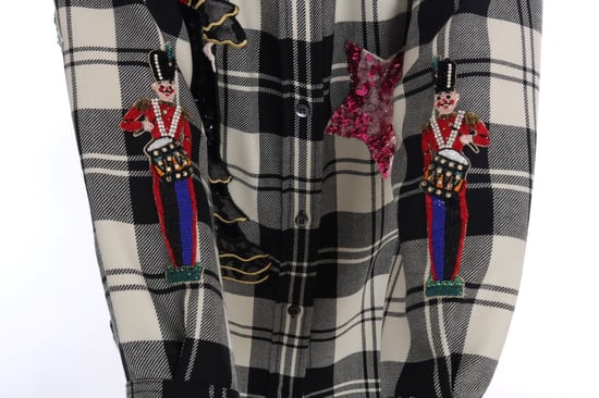 Dolce & Gabbana Zwart Witte Sprookje Kristallen Shirt - Image 5