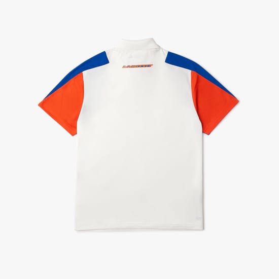 Men's Lacoste Tennis Recycled Polyester Polo Shirt in Multi colour