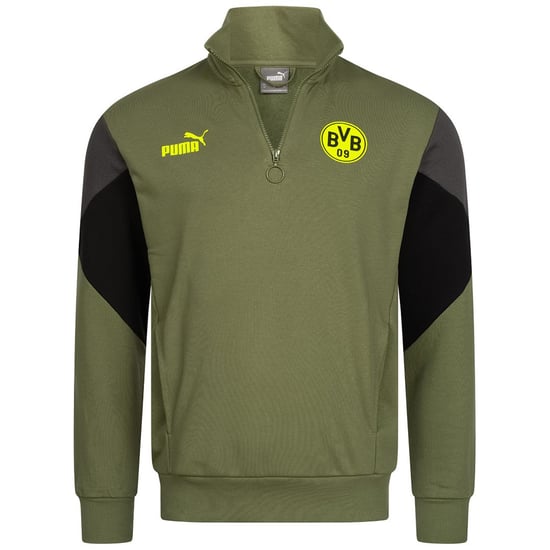 Puma BVB 09 Borussia Dortmund Mens Green Sweater
