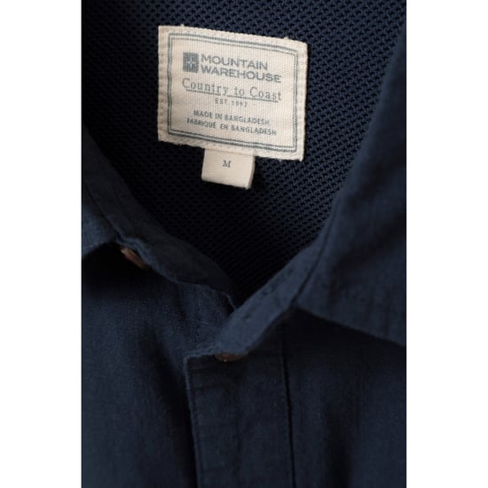 Mountain Warehouse Heren Kokosnoot Slub Overhemd met Korte Mouwen (Marine) - Image 3