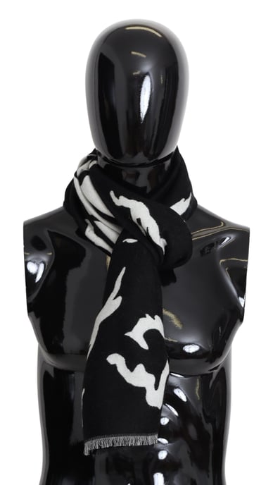 Givenchy Zwart Wit Wool Unissex Winter Warm SCARF Wrap Heren sjaal - Image 1