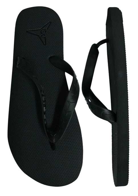 Slydes Angra Mens Black Flip-Flops