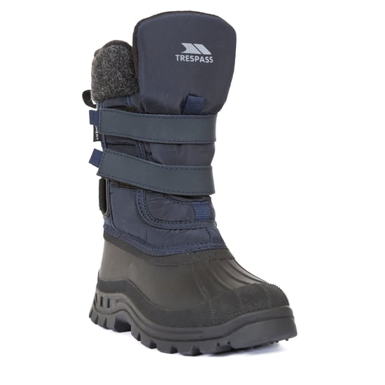 Trespass Childrens Boys Strachan II Waterproof Touch Fastening Snow Boots (Navy)