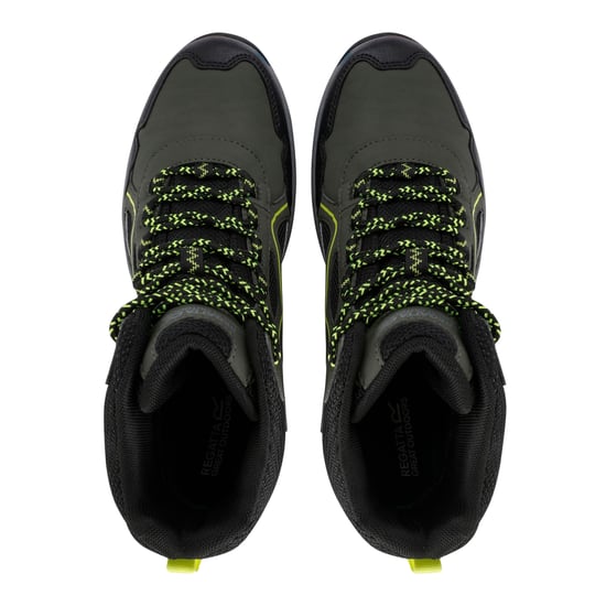 Regatta Mens Vendeavour Walking Boots (Dark Khaki/Lime Punch)