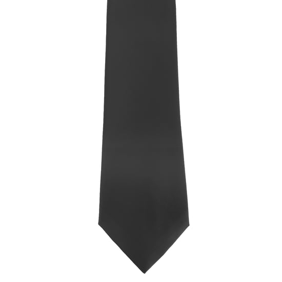 Premier Mens Plain Satin Tie (Narrow Blade) (Pack of 2) (Dark Grey)
