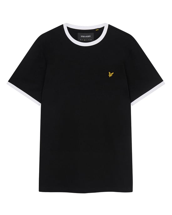 Lyle & Scott ringer-T-shirt in zwart - Image 5