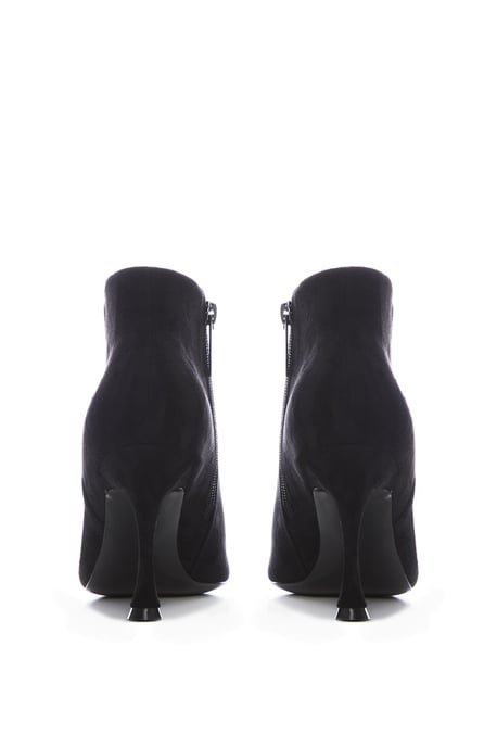 'Myrra' Black Alcantara Ankle Boots