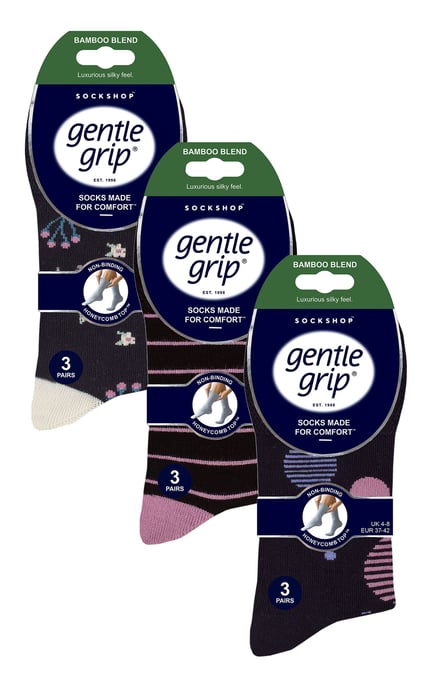 Gentle Grip - Dames 9 Pak Bamboe Sokken - SOLRM423738 - Image 2