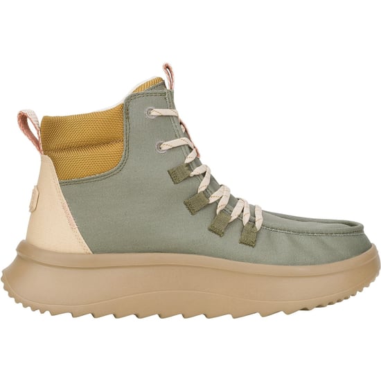 HEYDUDE Wendy Peak Apres PU Coated Canvas Dameslaarzen Olijf - Image 6