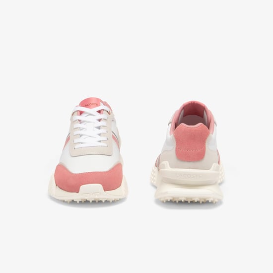 Women's Lacoste L-Spin Deluxe Trainers in White pink - Image 4
