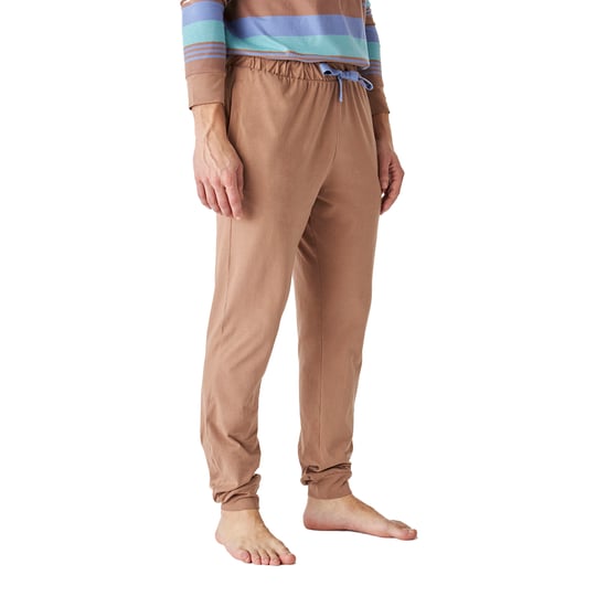 JJB12 Men's Long Sleeve Round Neck Cotton Pajamas