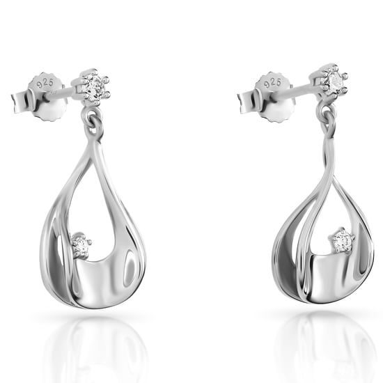 Orphelia 'Etoile' Dames 925 Sterling Zilveren Oorbellen - Zilver ZO-7524 - Image 5