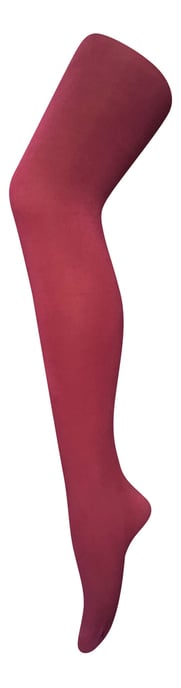 Dames 80 denier ondoorzichtige effen gekleurde panty's - Bordeaux - Image 1