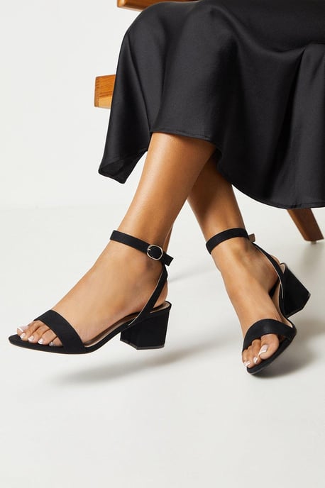 Tommi Barely There Mid Block Heel Sandals - Image 1