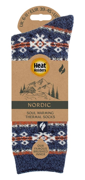 Mannen Nordic Sokken | Heat Holders | Ademend Lite Extra Warme Winter Thermosokken - Denim - Image 2