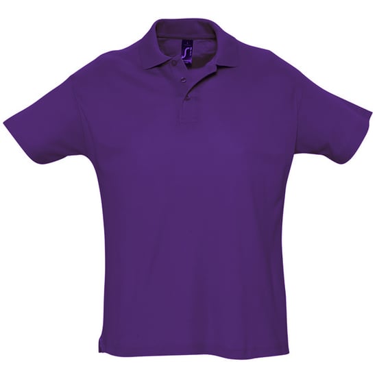 SOLS Heren Zomer II Pique Poloshirt met korte mouwen (Donkerpaars) - Image 1