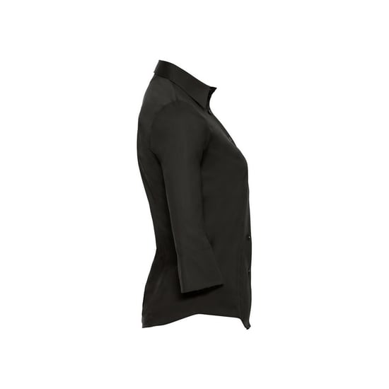 Russell Collection Dames/Dames Easy-Care 3/4 mouw Formeel Overhemd (Zwart) - Image 3