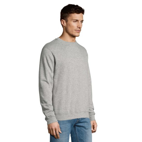 SOLS Uniseks Adult New Supreme Sweatshirt (Grijze Melange) - Image 3