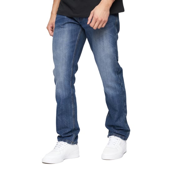 Crosshatch Heren New Techno Denim Jeans met reliëf (Stone Wash) - Image 3