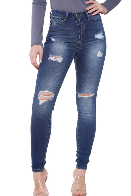 Dames Skinny Stretch Denim Jeans| Enzo Designer Damesmode - Image 2