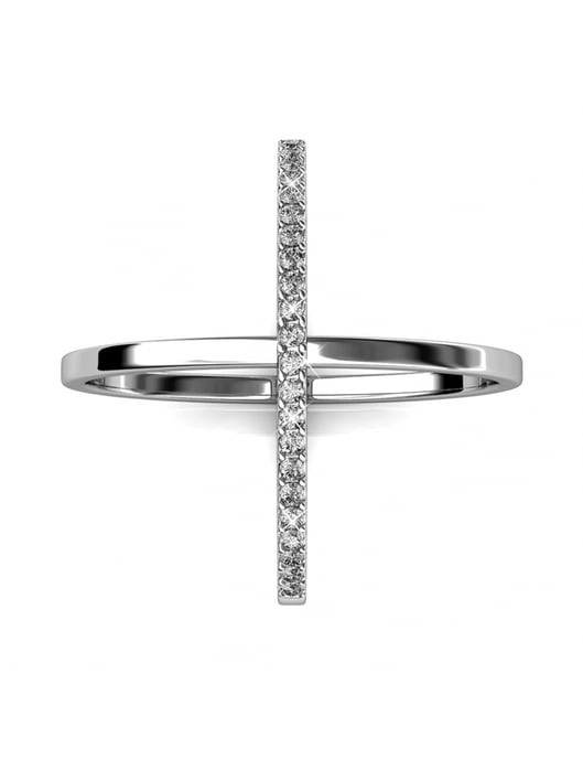 X Duo ring - Oostenrijks kristal - Image 5