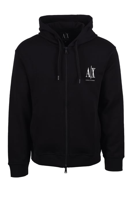 Armani Exchange Jersey Volledige Ritssluiting Hoodie Zwart - Image 1