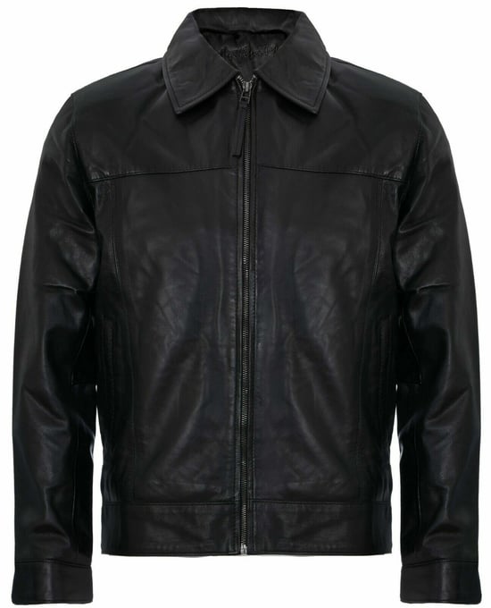 Classic 70s Leather Harrington Jacket