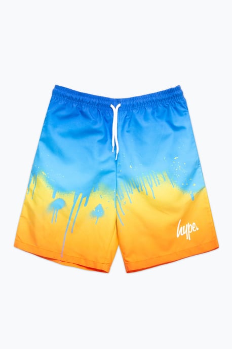Hype Boys Sunset Drip Script Swim Shorts