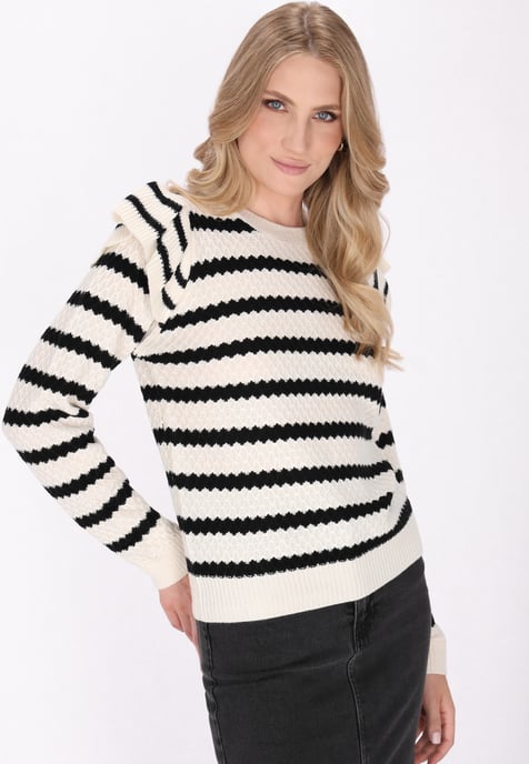 Dreimaster Jumper Dames Zwart-witte strepen - Image 3