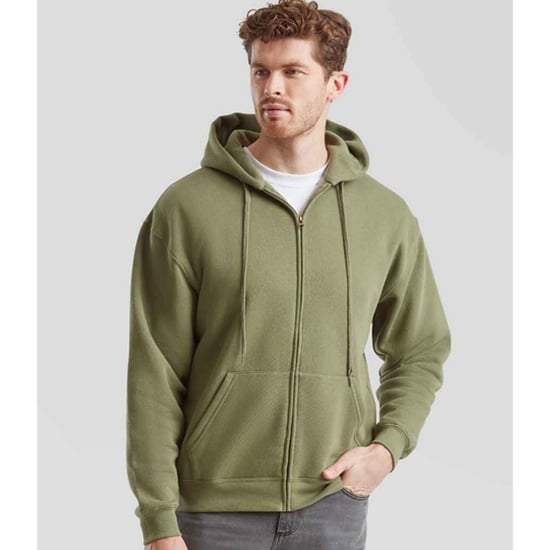 Fruit of the Loom Unisex Adult Premium Full Zip Hoodie (Klassieke Olijf) - Image 4