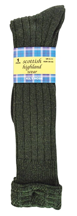 Heren wollen kiltsokken | Warme Kniekousen | Ademende outdoor lange laarzensokken voor heren - Khaki - Image 2