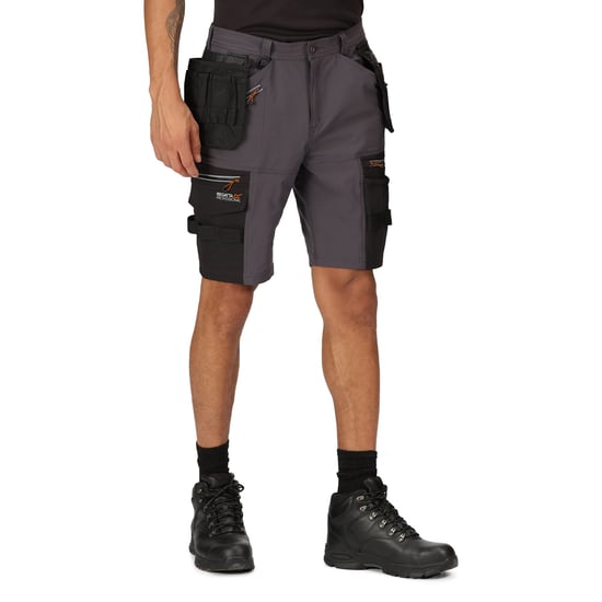 Regatta Heren Infiltrate Afneembare Holster Pocket Shorts (Strijkijzer/zwart) - Image 3