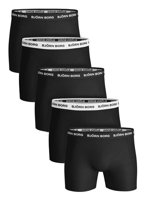 Björn Borg - 5 Paar Herenslips | Katoenen Stretch Boxer Shorts Ondergoed - Zwart / Wit - Image 1