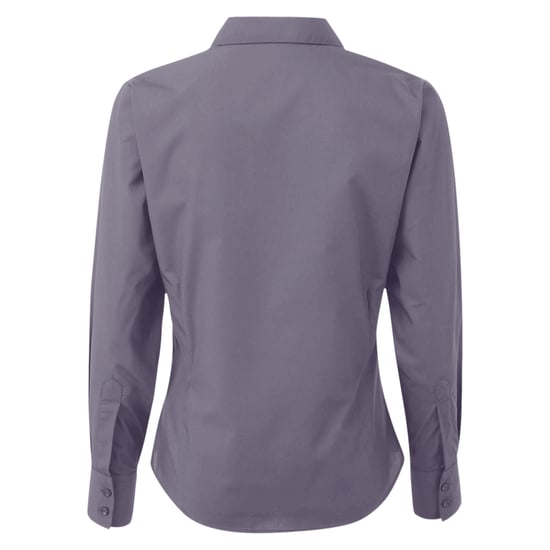 Premier Dames/Dames Popeline Blouse met Lange Mouwen (Staal) - Image 2