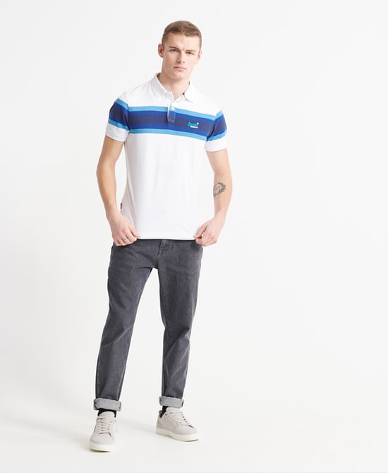 Superdry Organic Cotton Malibu Stripe Polo Shirt