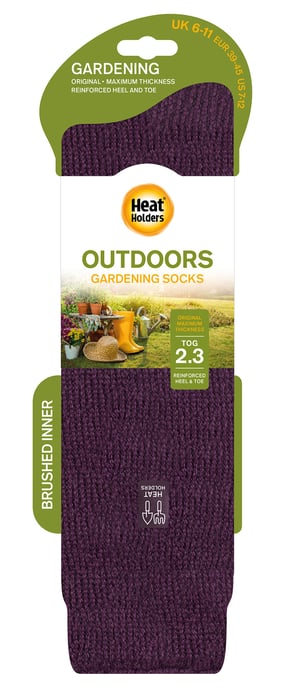 Heat Holders Lange thermo tuinsokken voor heren - Pruim - Image 2