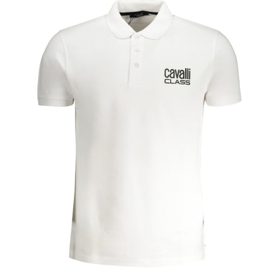 Cavalli Class Bold Logo Witte Polo Shirt - Image 1