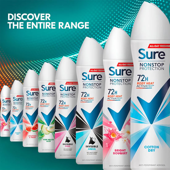 Sure Women Anti-perspirant 72H Nonstop Protection Pure Melon Aloe Deo, 6x250ml