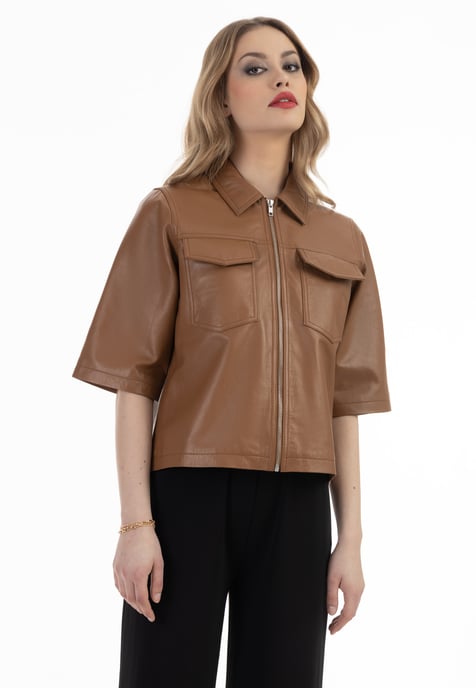 faina leather shirt
