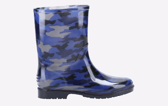 Cotswold PVC Jnr Meisjes Navy Camo Regenlaarzen Van Pvc - Image 1
