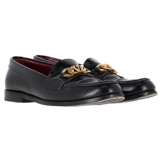 Valentino VCHAIN Loafers in Zwart Leer - Image 3